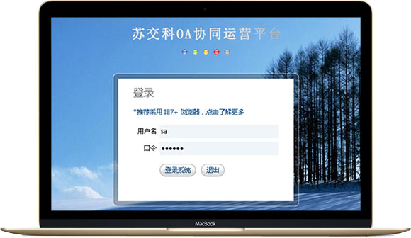 OA登陆界面